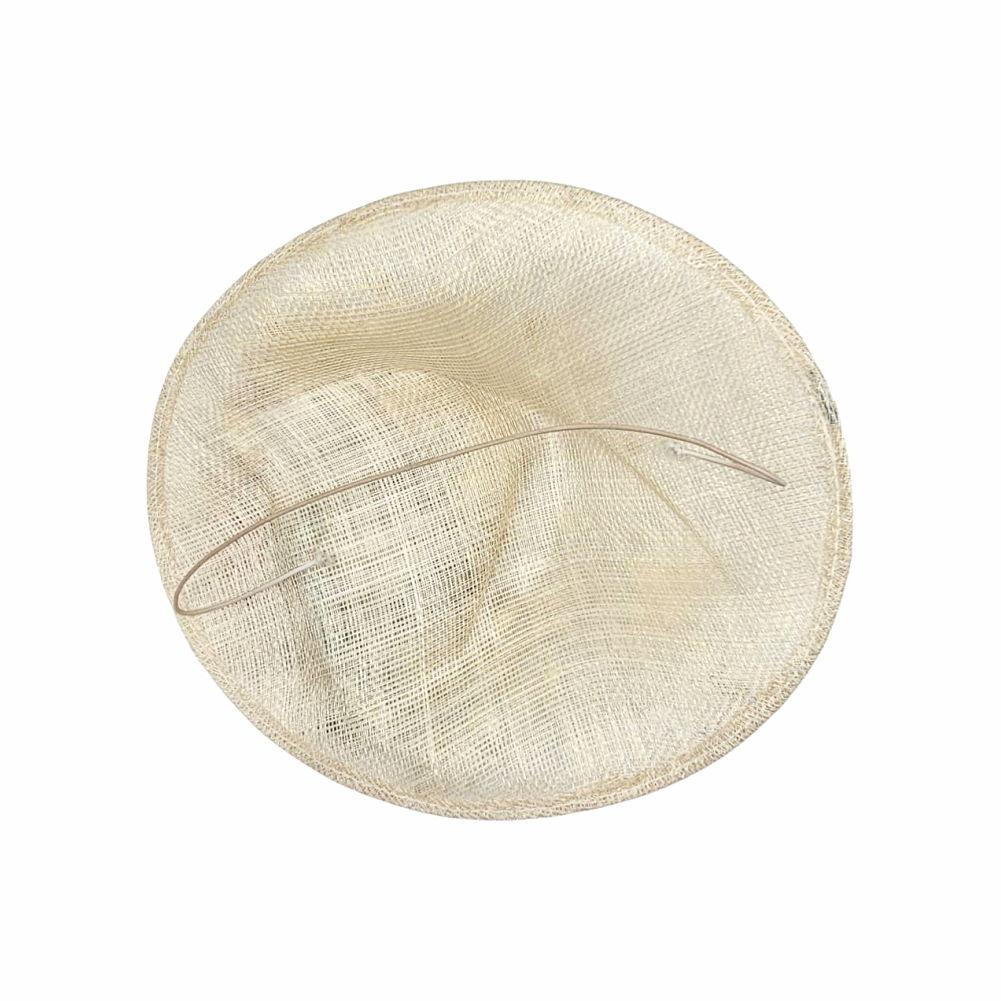 Saucer Hat with Silk Flowers & Veiling