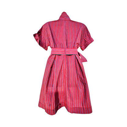 Vintage Belted Striped Shirt Dress - Diane von Furstenberg - Re:Velvet