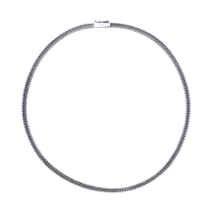 Vintage Sterling Silver Flat Snake Chain Necklace - Re:Velvet