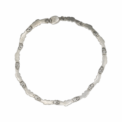 Vintage  Mid-Century Modernist Silver Organic Link Necklace