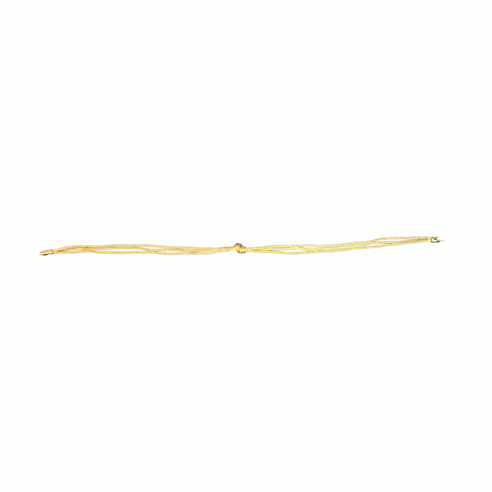 Vintage 14ct Gold Multi-Strand Necklace with Central Knot Detail (Italian, 34g) - Re:Velvet