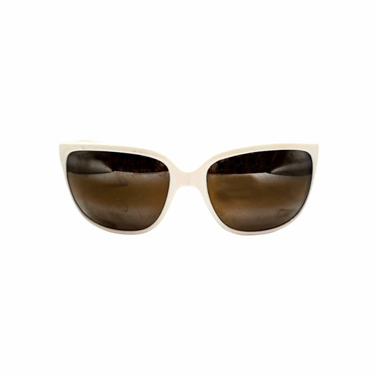 Vintage 1980s - PX-2000 White Nylon Cat-Eye Sunglasses - Vuarnet