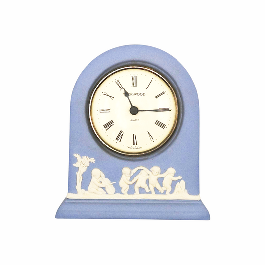 Blue Jasperware Mantel Quartz Clock- Wedgwood