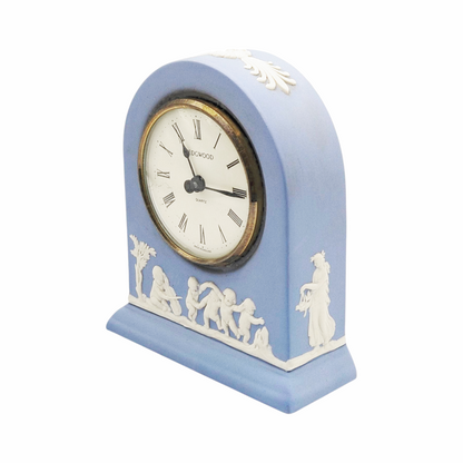 Blue Jasperware Mantel Quartz Clock- Wedgwood