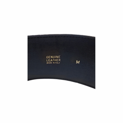 Wide Suede Waist Belt with Covered Buckle