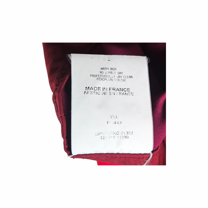 YSL Rive Gauche Silk Pencil Skirt AW 2004 by Tom Ford- Composition Care Label