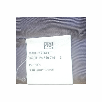Yves Saint Laurent vintage skirt composition label showing 100% cotton and size 40
