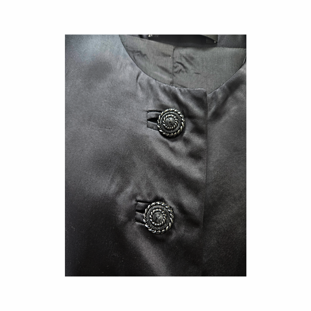 Vintage 1990s Satin Vest with Ornate Buttons - Y de G - Re:Velvet