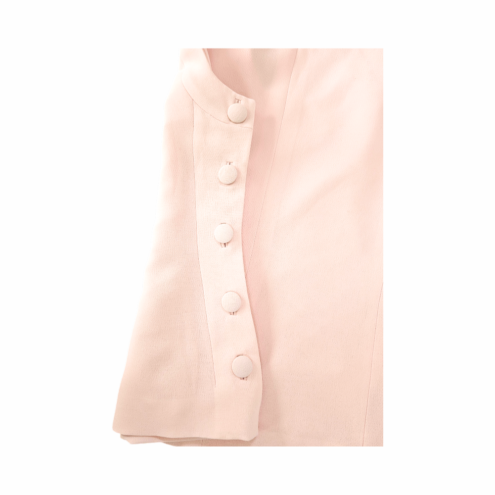 Vintage Blush Tailored Tank Top with Side Covered Buttons - Y de G - Re:Velvet