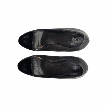 Tribtoo 105 Dual-Leather Platform Pumps with Patent Cap Toe - Yves Saint Laurent