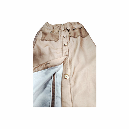 Lily Cotton-Linen and Chiffon Button-Front Midi Skirt – Rejina Pyo